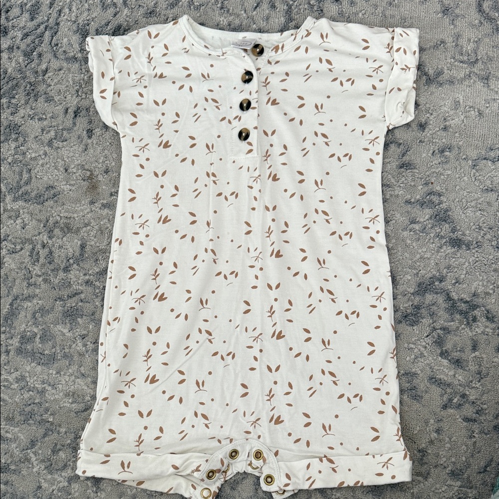 Loulou and Company Leaf Print Kids Romper